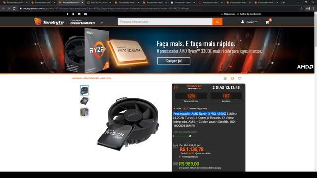 URGÊNCIA 19/02: RYZEN 3 3200G POR R$ 699 + VÁRIOS CPUs com preços BONS смотреть онлайн