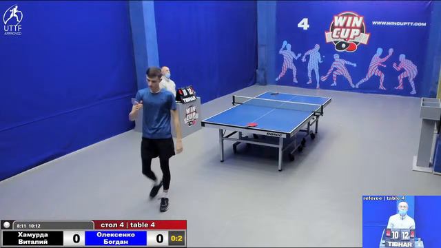 00:55 Хамурда Виталий (0:3) Олексенко Богдан стол 4 ЮГ-4 05.01.22 смотреть онлайн