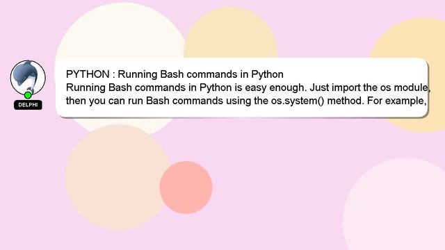 PYTHON : Running Bash commands in Python смотреть онлайн