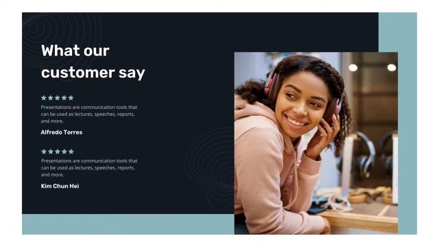 Baby Blue Dynamic Audio Equipment Product Canva Presentation Template смотреть онлайн