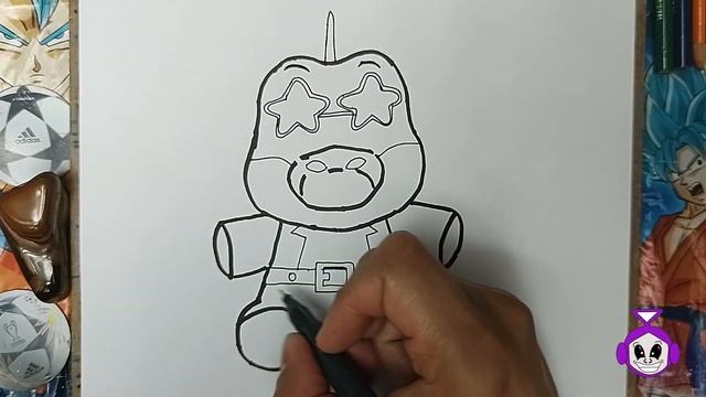 Cómo DIBUJAR A GLAMROCK MONTY (PELUCHE) De FNAF SECURITY BREACH/How To DRAW GLAMROCK MONTY