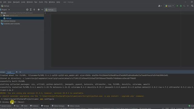 How to run your AWS Python Code from local desktop from Pycharm |setup local development environmen смотреть онлайн