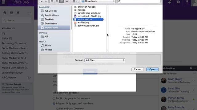 Uploading members to Yammer group with a csv file смотреть онлайн