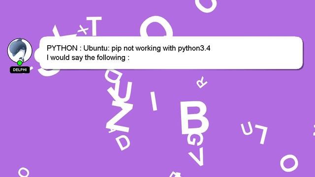 PYTHON : Ubuntu: pip not working with python3.4 смотреть онлайн