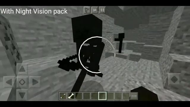 Minecraft Bedrock Night Vision Texture Pack Download + Comparison