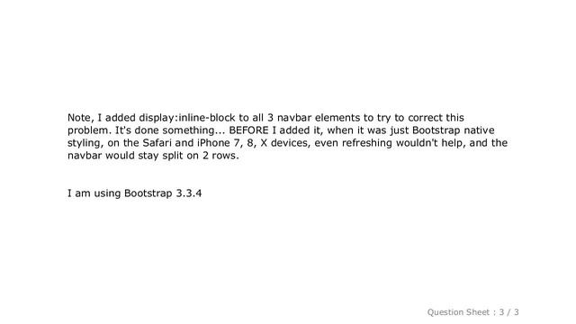 HTML : Bootstrap navbar appearing on 2 lines in Safari on first load смотреть онлайн