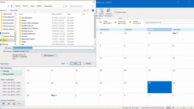 Export from Outlook Calendar ICS File смотреть онлайн