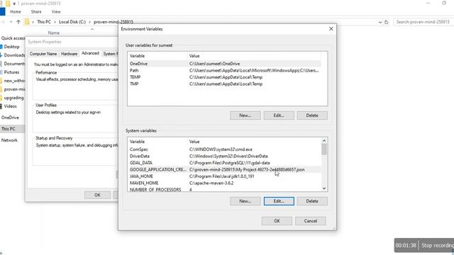 How to set the GCP Credential in Environment Variable of local machine and vm of GCP. смотреть онлайн