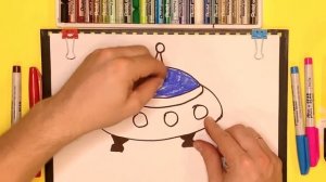 Как нарисовать НЛО? Рисуем Летающую Тарелку|НЛО|Пастельные мелк