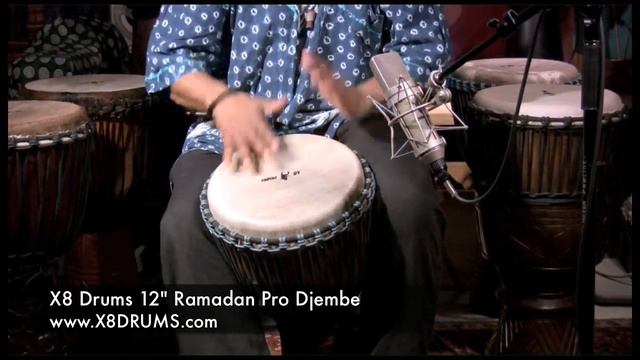 X8 Drums Ramadan Pro 12" Djembe Demonstration by Ronnie Roc смотреть онлайн