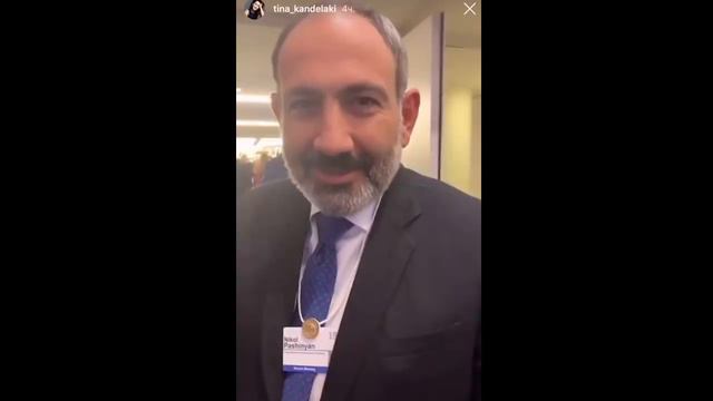 Никол Пашинян и Тина Канделаки встретились в Давосе и поговорили на армянском языке #новости2019 смотреть онлайн