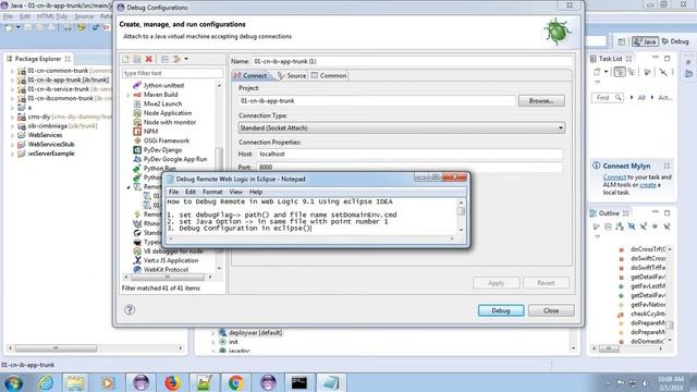 How to Remote Debug in Web Logic 9.1 Using eclipse IDEA смотреть онлайн