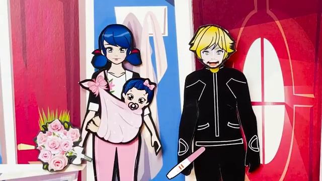 Paper dolls dress up - Ladybug & Cat noir have a baby - Miraculous Barbie story смотреть онлайн