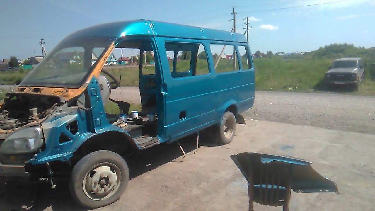 Строим автодом Серия 06 Красим бусик в аквамарин смотреть онлайн