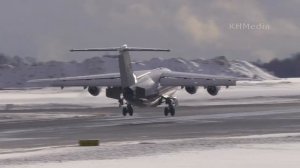BAe 146 он как маленький Ил-76SP:) Небольшой 4-моторный самолёт садится под звук Ил-76 ZE700 RAF