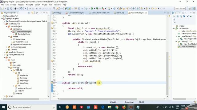Spring MVC with JDBC (Search) | Spring MVC with JDBC Tutorial in Hindi | #20 смотреть онлайн