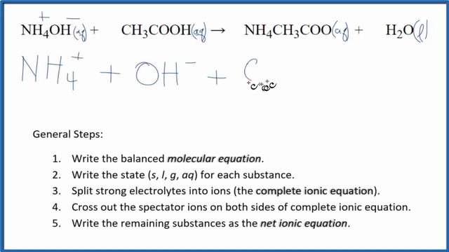 How to Write the Net Ionic Equation for NH4OH + CH3COOH смотреть онлайн