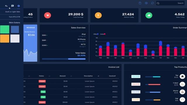 CRMx – Responsive Web Application Kit With Bootstrap Dashboard смотреть онлайн
