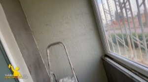 Штукатурка декоративная «Короед» на балконе.