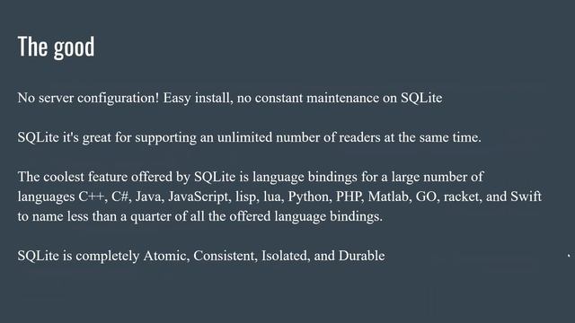 SQLite Presentation смотреть онлайн