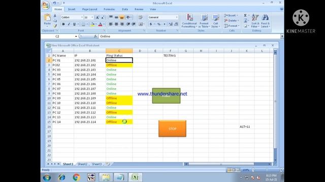 How to create a Ping monitoring tool with Microsoft Excel microsoft excel me ip ping kaise kre? смотреть онлайн