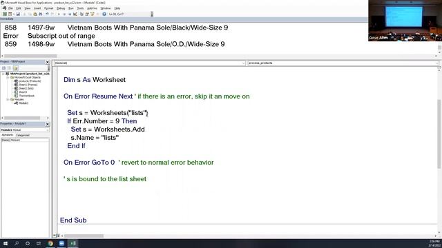Debugging and Error handling in VBA смотреть онлайн