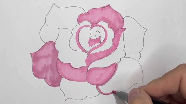 Как нарисовать розу смотреть онлайн