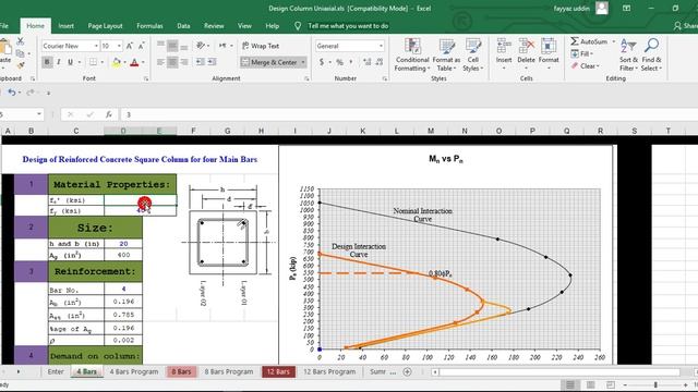 Column Design by using excel sheet| Design Excel Sheets | Civil Engineering Content | смотреть онлайн