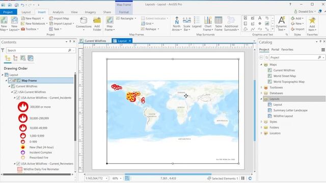 Inserting a Map Frame into an ArcGIS Pro Layout смотреть онлайн