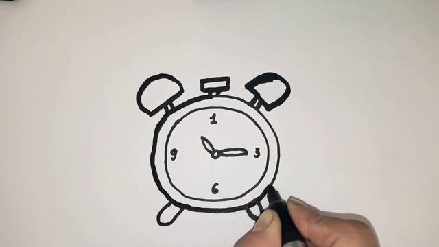 Рисуем часы для детей/How to draw a clock for children/Comment dessiner une horloge pour les enfant смотреть онлайн
