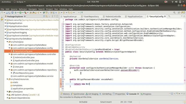 Authentication and Authorization Using DataBase | Spring Security with JPA + MySQL + Spring Boot смотреть онлайн