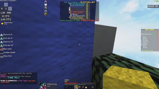 УЧУ ДРУГА ИГРАТЬ В BEDWARS! [Minecraft Hypixel Mini-game BedWars] смотреть онлайн