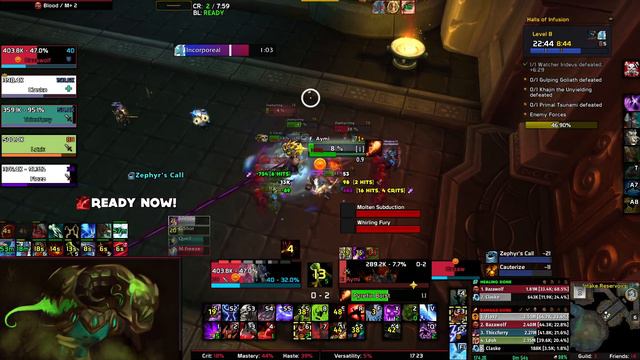 Halls of Infusion M+8 Blood DK POV смотреть онлайн