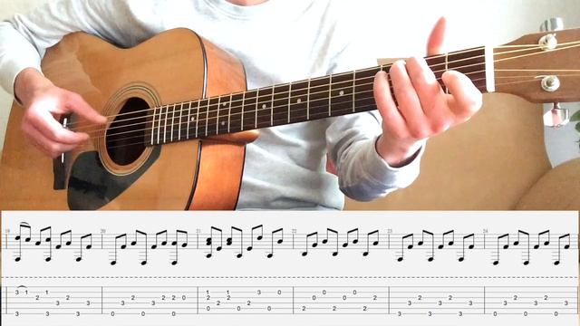 Kavinsky - Nightcall - Fingerstyle Guitar with Tabs смотреть онлайн