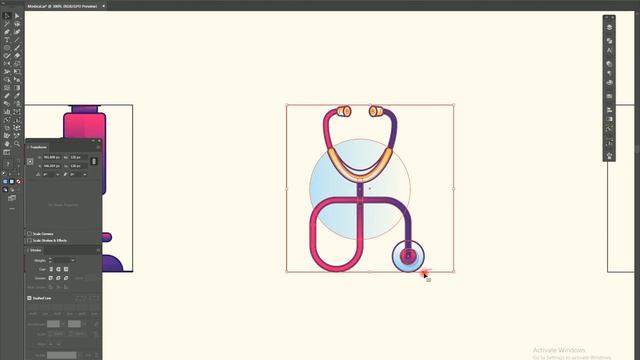 How to design gradient flat icon in illustrator. learn icon design смотреть онлайн