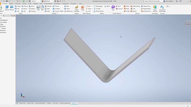 Bending Plate Animation - Autodesk Inventor 2020 Tutorial смотреть онлайн