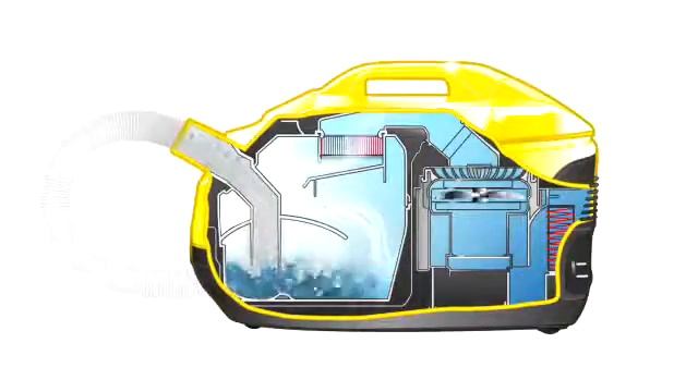 Как работает 4-ступенчатая система фильтрации в пылесосе с аквафильтром Karcher смотреть онлайн