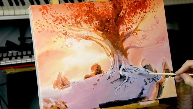 【Acrylic Painting Tutorial】Game of Thrones Tree for Beginners смотреть онлайн