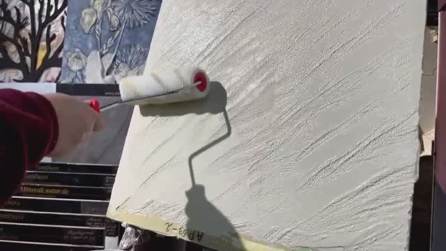 Нестандартно! Декоративная Штукатурка с Помощью Валика и Декоративного Шелка. смотреть онлайн