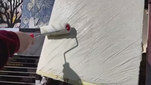 Нестандартно! Декоративная Штукатурка с Помощью Валика и Декоративного Шелка.