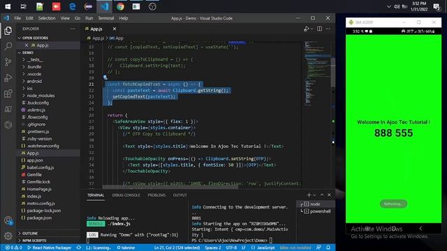 How to copy text to Clipboard in react native ? || in Hindi смотреть онлайн