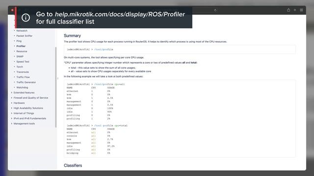 Using the Profile tool in RouterOS смотреть онлайн