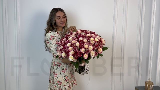71 роза на сайте FlowBeri Букет №15 смотреть онлайн