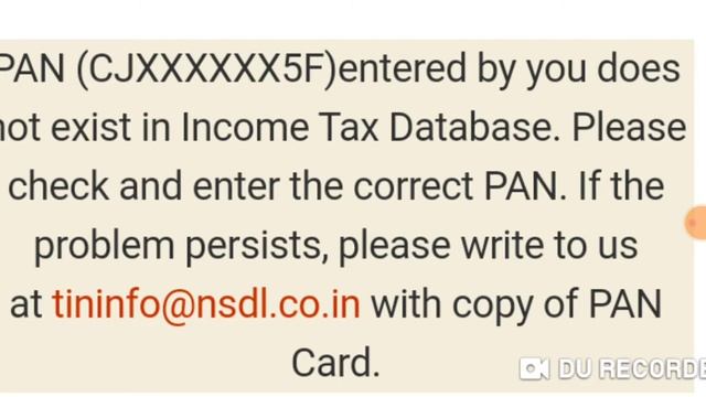 NSDL PAN CARD REPRINT ERROR смотреть онлайн