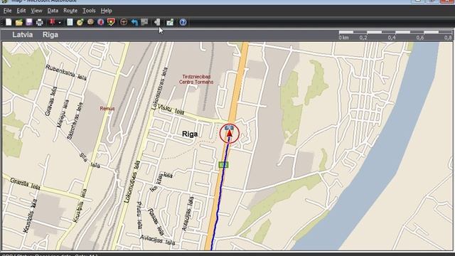 Offline GPS navigation Windows 7 netbook driving using AutoRoute2010 offline Europe map смотреть онлайн