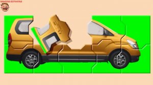 Машинки. Микроавтобус. Мультик-Пазл. Развивающие мультики для маленьких.