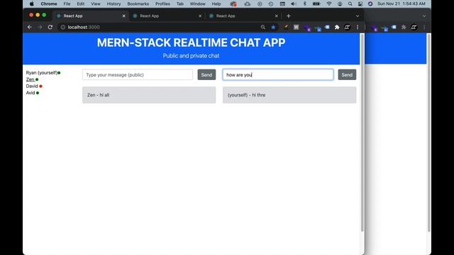 React Node SocketIO Public and Private Chat App смотреть онлайн
