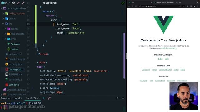 Curso gratuito Vue.js 3 INTRO #19 - Introdução VUEX (state) смотреть онлайн