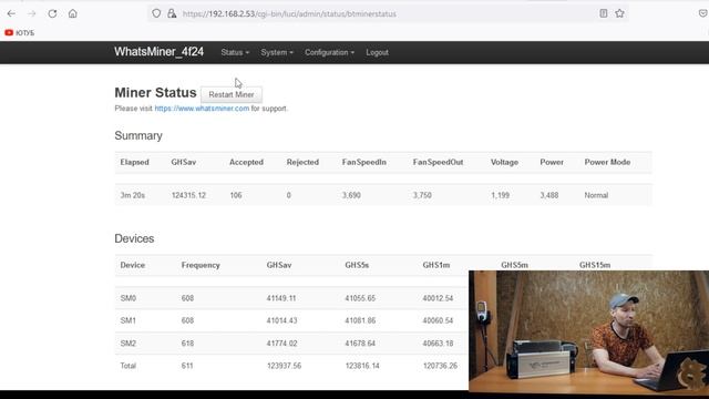 MICROBT WHATSMINER M50 - 120TH | NEW ASIC MINER BTC | ОБЗОР ПОДКЛЮЧЕНИЕ | ДОХОД РАСХОД ПРИБЫЛЬНОСТЬ смотреть онлайн