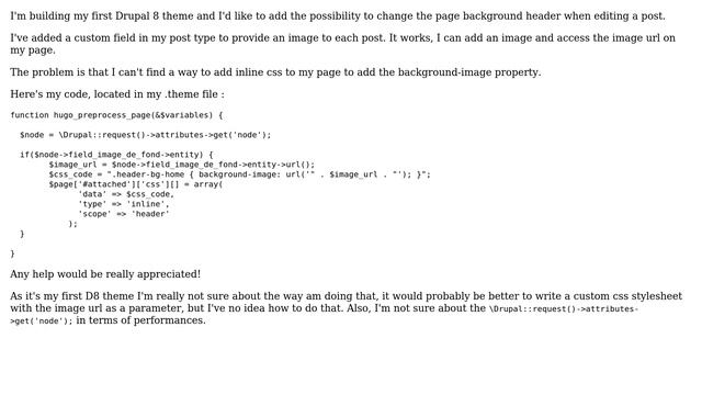 Drupal: Use node custom field to choose my posts background смотреть онлайн